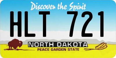 ND license plate HLT721