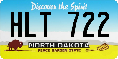 ND license plate HLT722