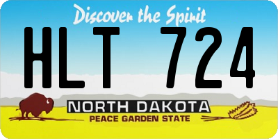 ND license plate HLT724