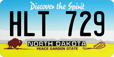 ND license plate HLT729