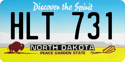 ND license plate HLT731
