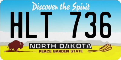 ND license plate HLT736