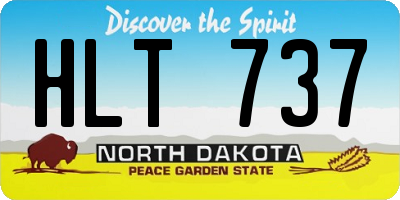 ND license plate HLT737