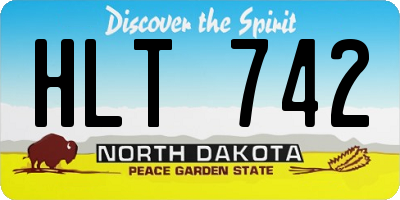 ND license plate HLT742