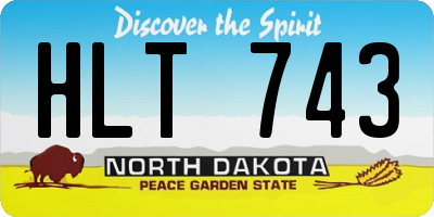 ND license plate HLT743