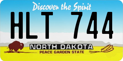 ND license plate HLT744