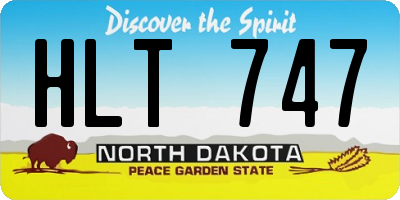 ND license plate HLT747