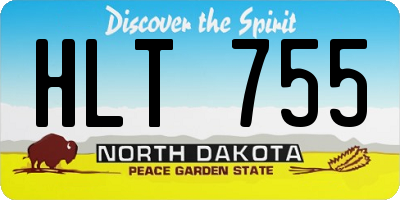 ND license plate HLT755