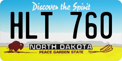 ND license plate HLT760