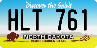 ND license plate HLT761