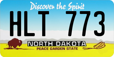 ND license plate HLT773