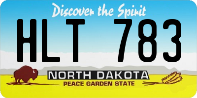 ND license plate HLT783