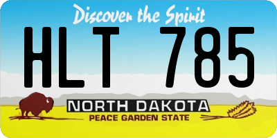 ND license plate HLT785