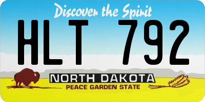 ND license plate HLT792