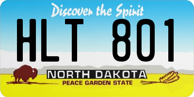 ND license plate HLT801