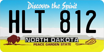 ND license plate HLT812