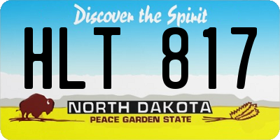 ND license plate HLT817