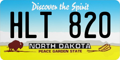 ND license plate HLT820