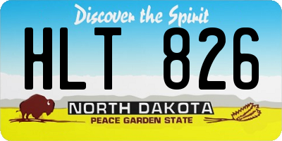 ND license plate HLT826