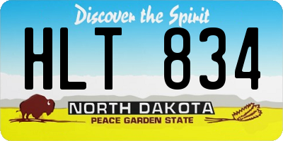 ND license plate HLT834