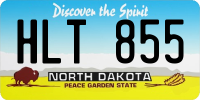 ND license plate HLT855