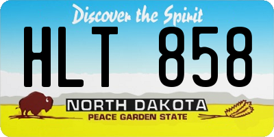 ND license plate HLT858