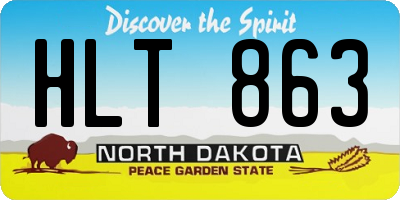 ND license plate HLT863