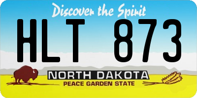 ND license plate HLT873