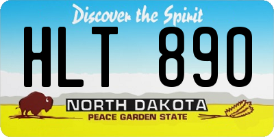 ND license plate HLT890