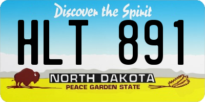 ND license plate HLT891