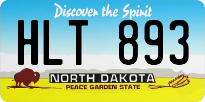 ND license plate HLT893