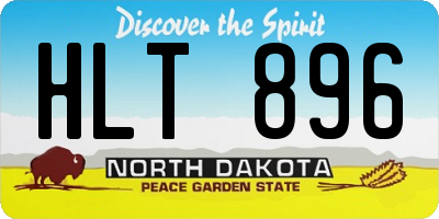ND license plate HLT896