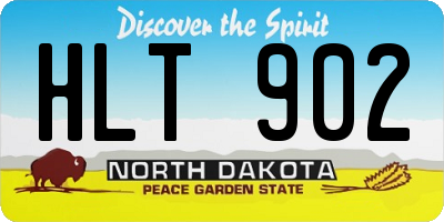 ND license plate HLT902