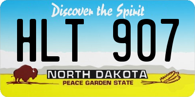 ND license plate HLT907