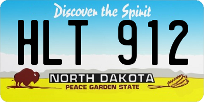 ND license plate HLT912
