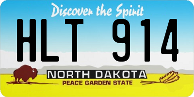 ND license plate HLT914