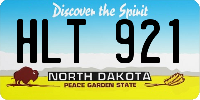ND license plate HLT921