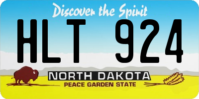ND license plate HLT924