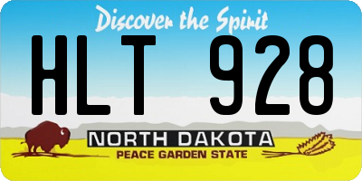 ND license plate HLT928
