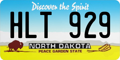 ND license plate HLT929