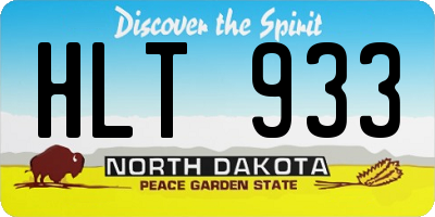 ND license plate HLT933
