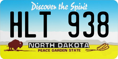 ND license plate HLT938