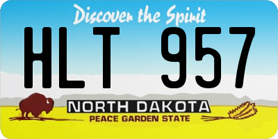 ND license plate HLT957