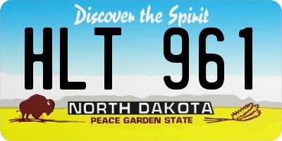 ND license plate HLT961