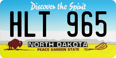 ND license plate HLT965