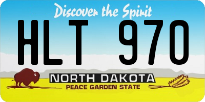 ND license plate HLT970