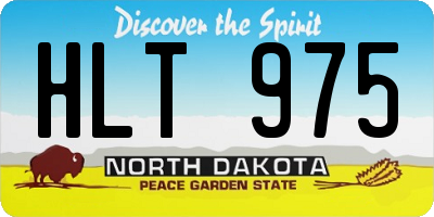 ND license plate HLT975