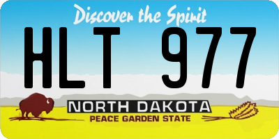 ND license plate HLT977