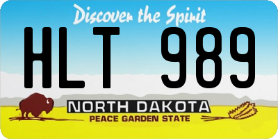 ND license plate HLT989