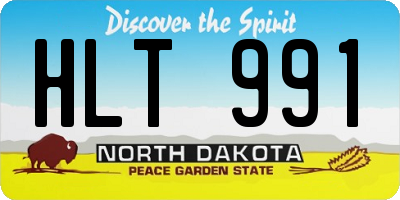 ND license plate HLT991